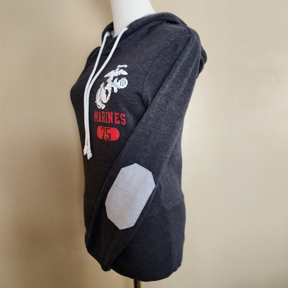 Grey/Red Marines 75 Hoodie, Women's S - Picture 11 of 13